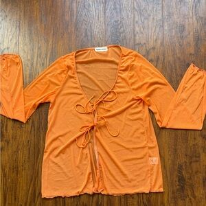 Dippin daisys orange swim cover up